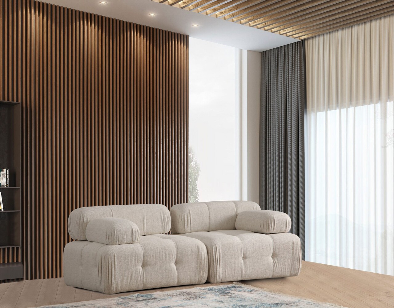 Canapea 2 locuri, Atelier del Sofa, 560ARE1903, Crem