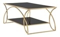Masuta de cafea Sunshine, Mauro Ferretti, 110x60x45 cm, fier, negru/auriu