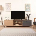 Comoda TV, Tuvalle, Tuval 073, 180x50x38 cm, Stejar / Antracit