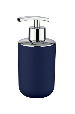 Dozator sapun lichid, wenko, brasil, 7.3 x 9 x 16.5 cm, 320 ml, plastic, bleumarin