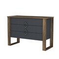 Comoda Bumerang, Tera Home, 110x44.8x76 cm, maro/antracit