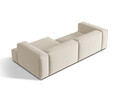 Coltar modular dreapta 4 locuri, Nuria-88, Micadoni Home, 292x147x72 cm, catifea, bej