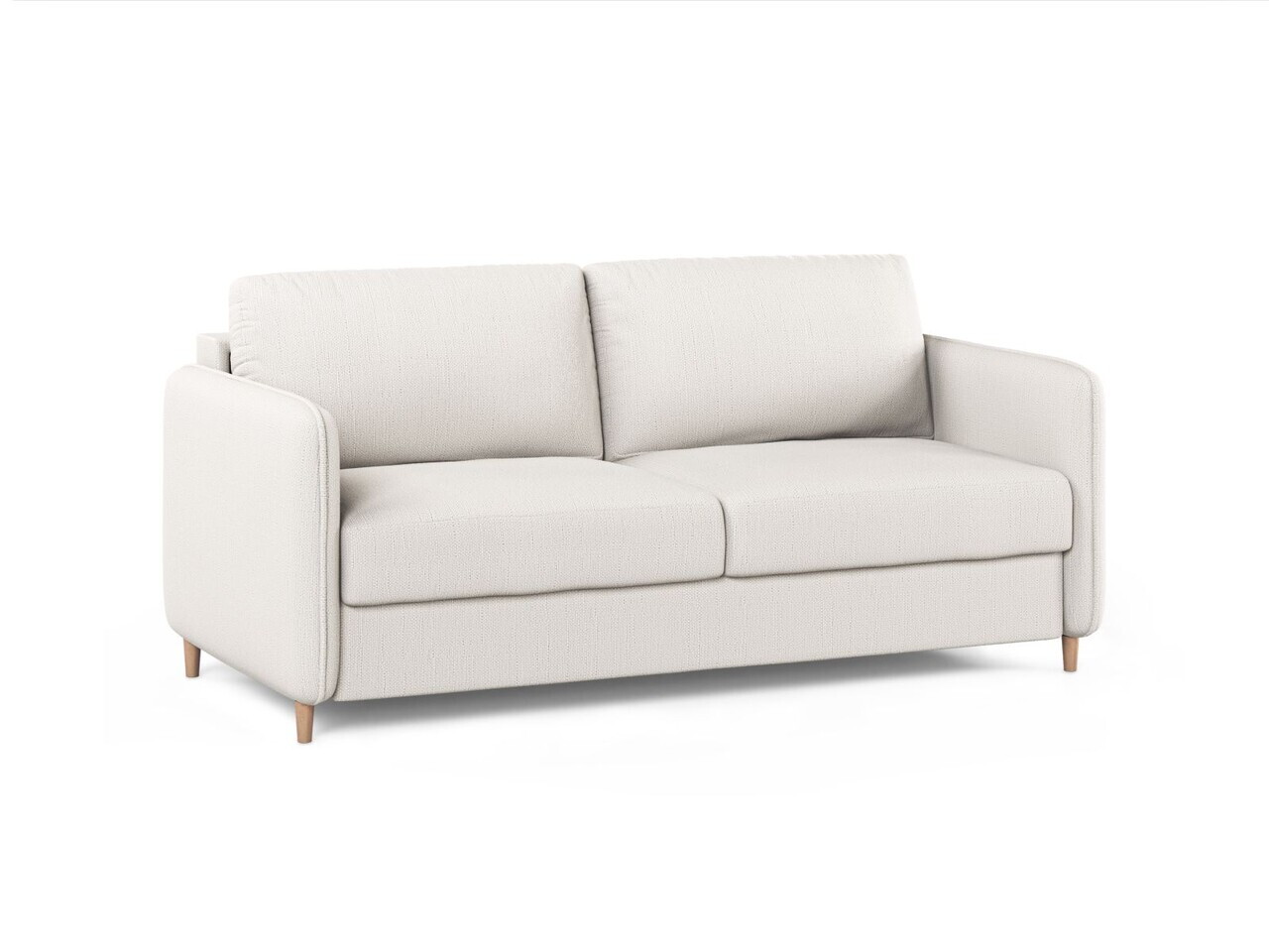 Canapea extensibila 3 locuri, Simo, Micadoni Home, 184x102x95 cm, tesatura structurata, alb — imaginea 6