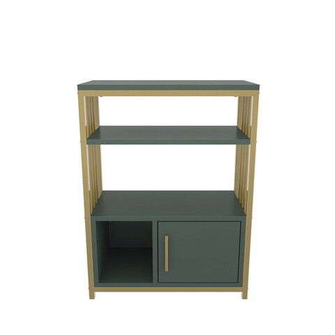 Corp biblioteca, Zena Home, Letos, 60x80x29.6cm, PAL, Verde / Aur