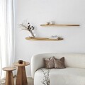 Raft de perete, Neostill, Wavy 2, Lemn masiv, Stejar