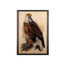 Tablou decorativ, Eagle XL, Lemn, Lemn, Multicolor