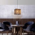 Lustra, FullHouse, 390FLH2189, Lemn, Maro antichizat