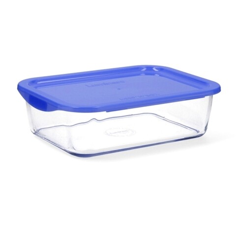 Caserola cu capac, Luminarc, Keep'n blue ice, 1.97 L, sticla, albastru/transparent