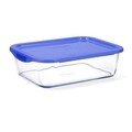 Caserola cu capac, Luminarc, Keep'n blue ice, 1.97 L, sticla, albastru/transparent