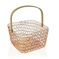 Cos pentru fructe Coralie, Versa, 25x25x30 cm, metal, portocaliu