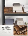Raft modulat pentru depozitare, Songmics, max 750 kg, 120x60x200 cm, MDF/otel, negru/maro