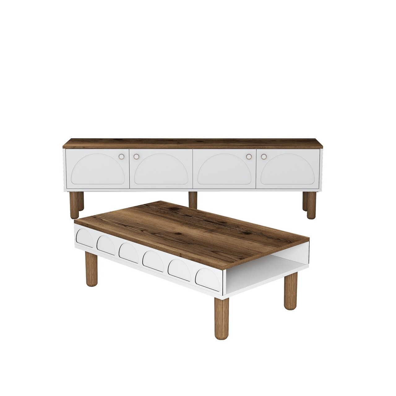 Set mobilier living, Hommy Craft, Bohem 854, PAL, Alb