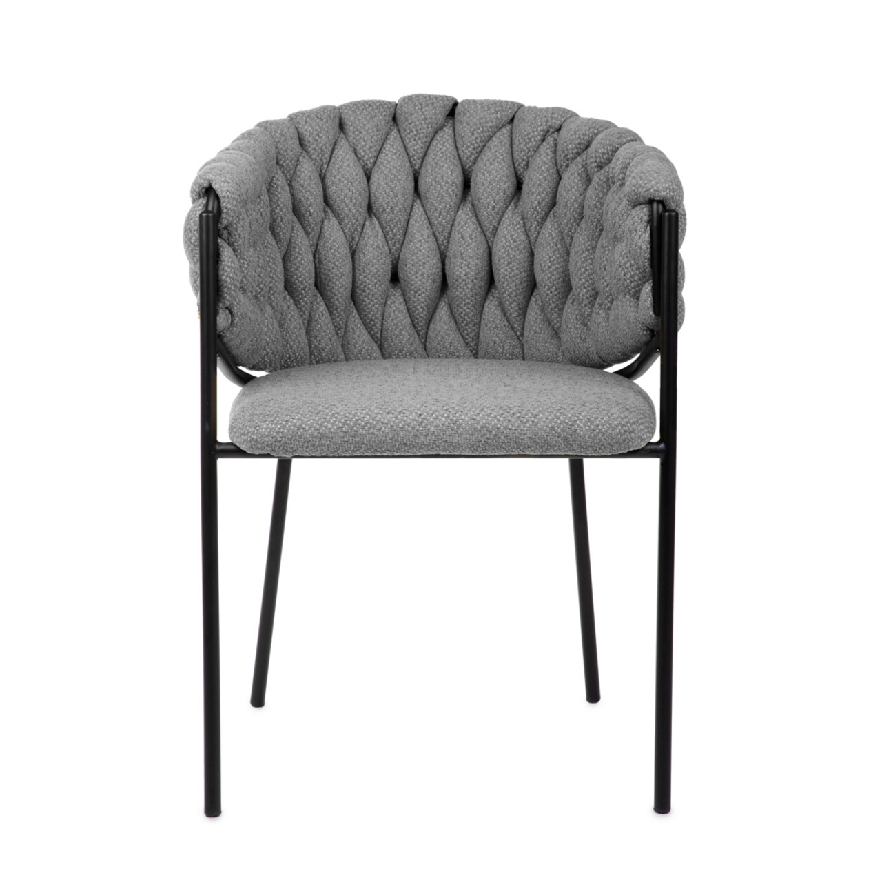 Scaun Merle, Homla, 59x45x78 cm, metal/poliester, gri inchis - 2 | YEO