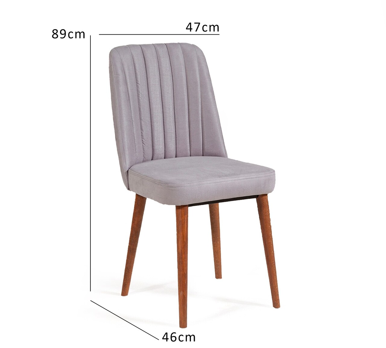 Scaun, Hanah Home, Vina Sandalye Soho, Maro, 47x89x46 cm, Nuc / Soho - imagine 5