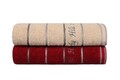 Set 2 prosoape de maini 407,  Beverly Hills Polo Club, 50x90 cm, bumbac, rosu/crem