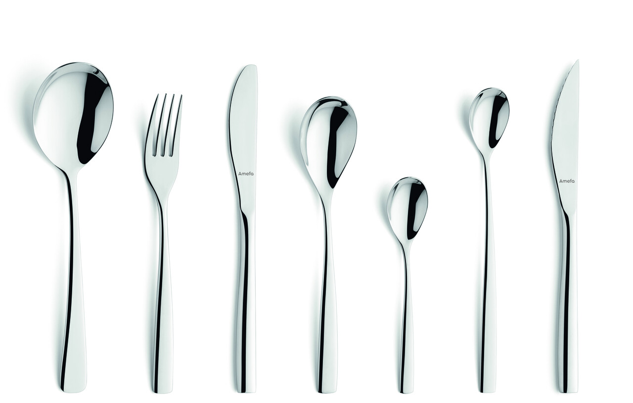 Set tacamuri 42 piese in cutie cadou Gaia All You Need, Amefa, 6 persoane, inox 18/0, argintiu - 1 | YEO