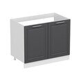 Dulap pentru bucatarie, Hanah Home, Minar, 100x87x58 cm, Alb / Antracit