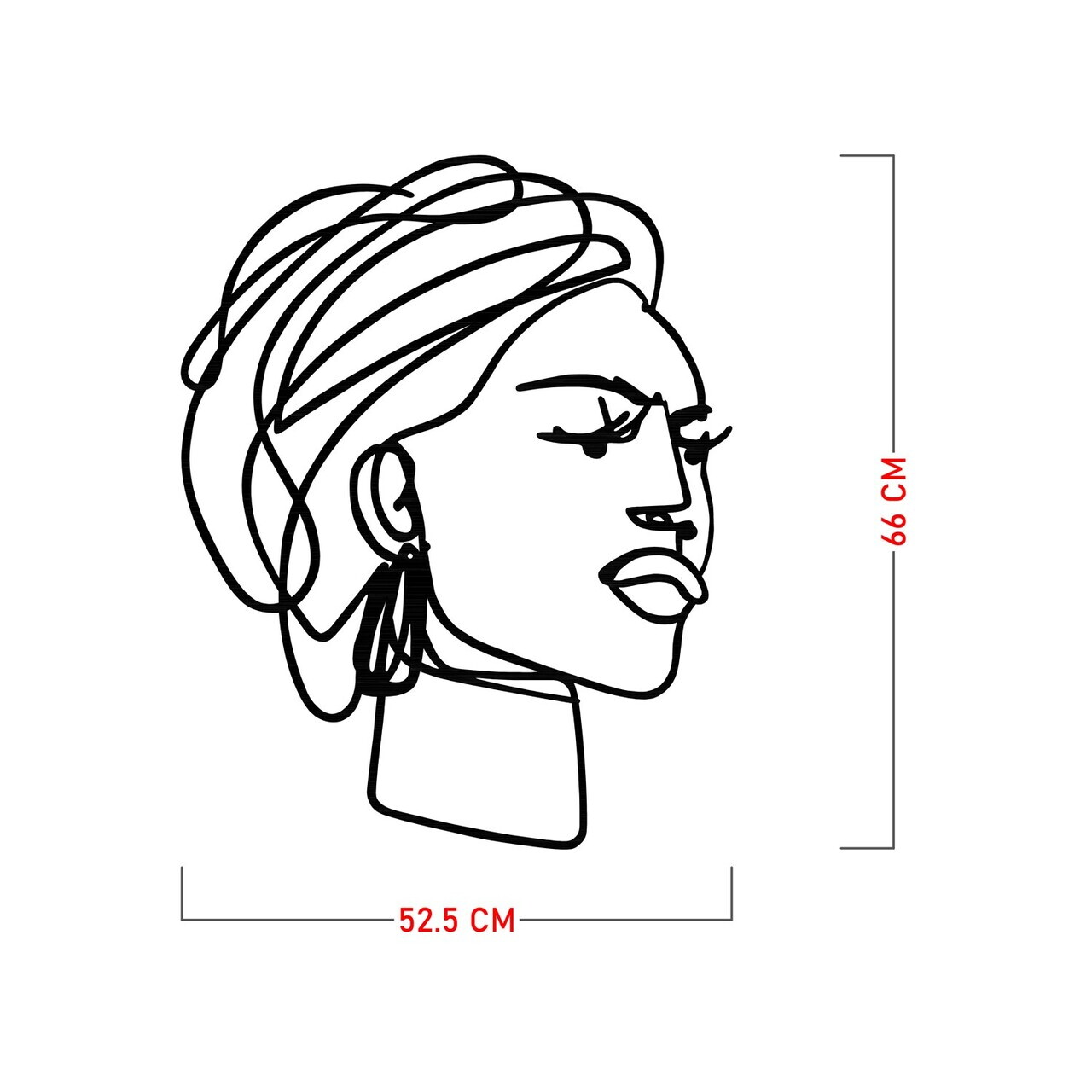 Decoratiune de perete, Afro, Dimensiuni: 52,5 x 66 cm, Negru — imaginea 6