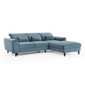 Coltar extensibil dreapta 4 locuri ELTAP, Foble, 267x196x100 cm, lemn/poliester, albastru deschis