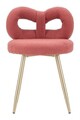 Scaunel Ilary Mini, Mauro Ferretti, 40x40x67 cm, MDF/fier/poliester, roz/auriu