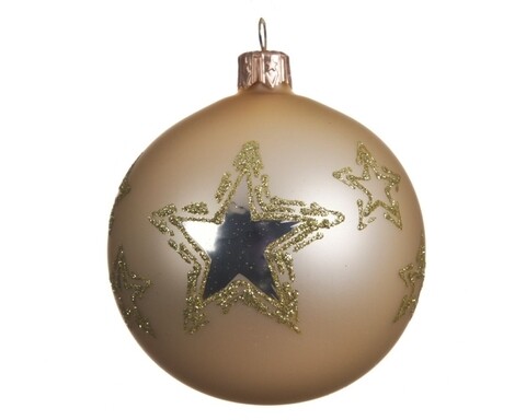 Glob Shiny star, Decoris, Ø8 cm, sticla, sampanie