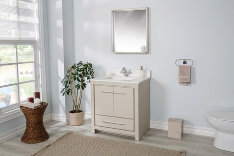 Set mobilier de baie (2 piese), jussara, superior 30, bej