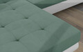 Coltar extensibil stanga 4 locuri ELTAP, Armd-23, Armando, 289x203x85 cm, lemn/poliester, verde/alb