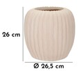 Vaza decorativa Mist, Mauro Ferretti, 26.5x26 cm, oxid de magneziu, crem