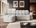 Coltar extensibil stanga 3 locuri ELTAP, Beneth, 301x185x115 cm, lemn/poliester, gri deschis