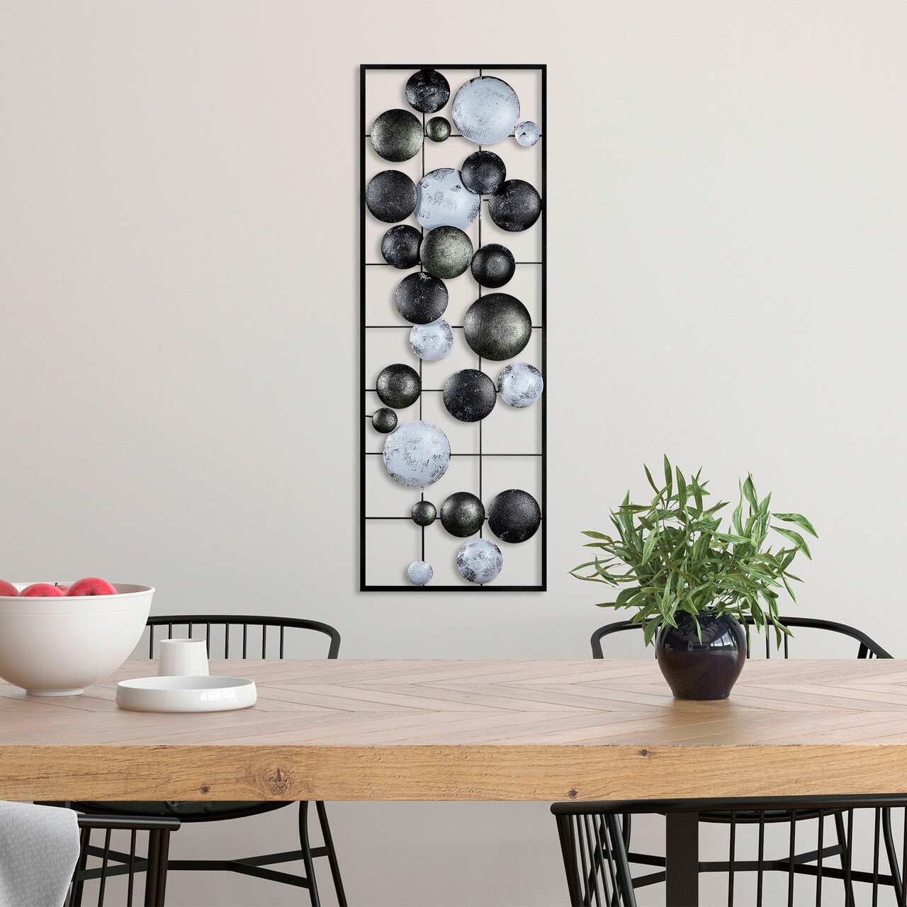 Decoratiune de perete, Camber, Metal, 90 x 32 x 4 cm, Multicolor - 2 | YEO