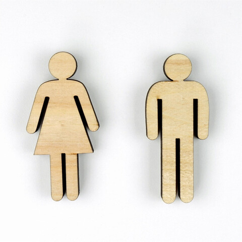 Decoratiune de perete, wc003, placaj, vopsit cu laser, bej