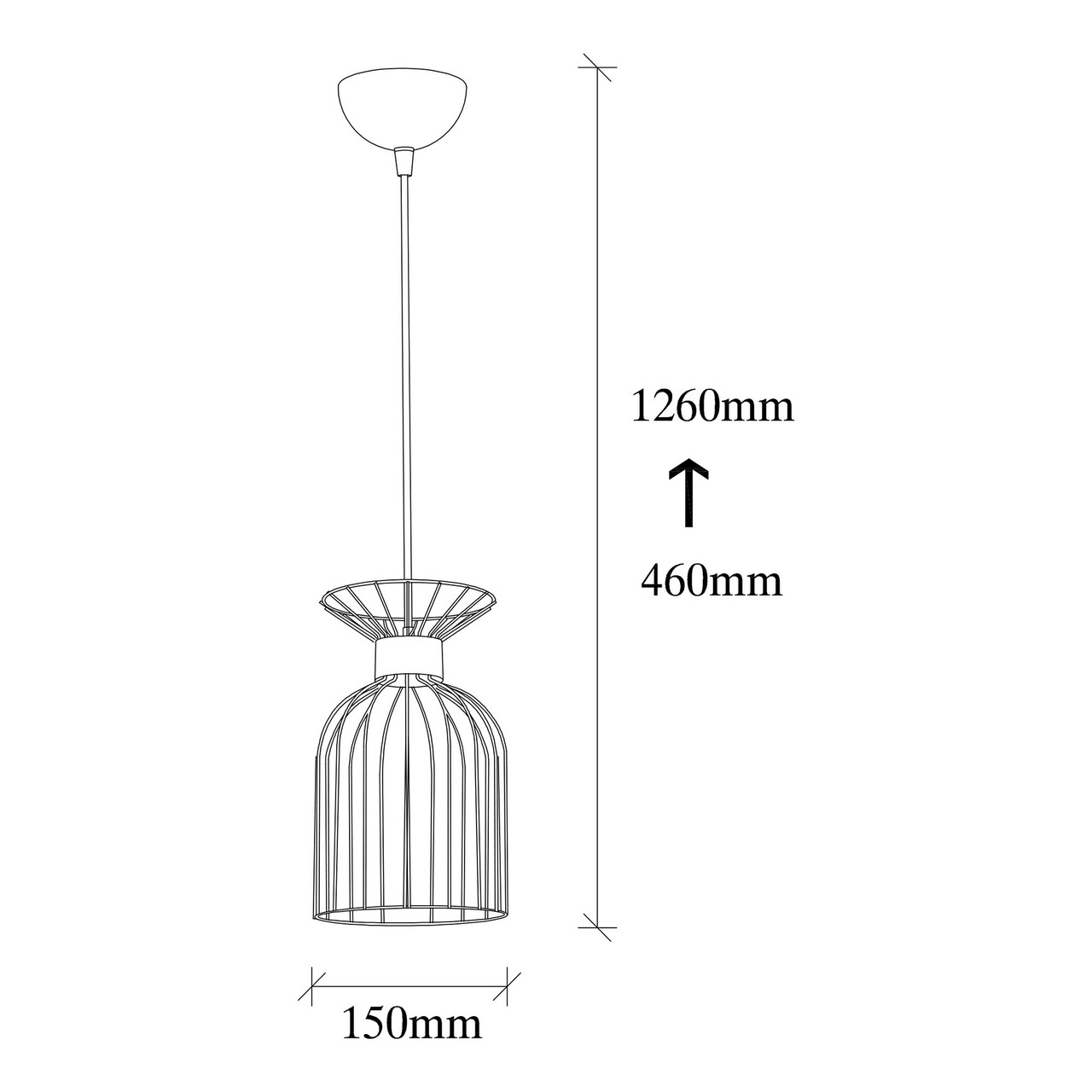 Lustra, Tatum, 584TTM1416, Metal, Negru