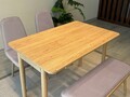 Set masa extensibila si 4 scaune, Vella, Vina Mini 01 0701, PAL, Stejar / Gri Soho