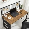Birou, Vasagle,  118 x 60 x 114.5 cm,  otel/PAL, maro rustic