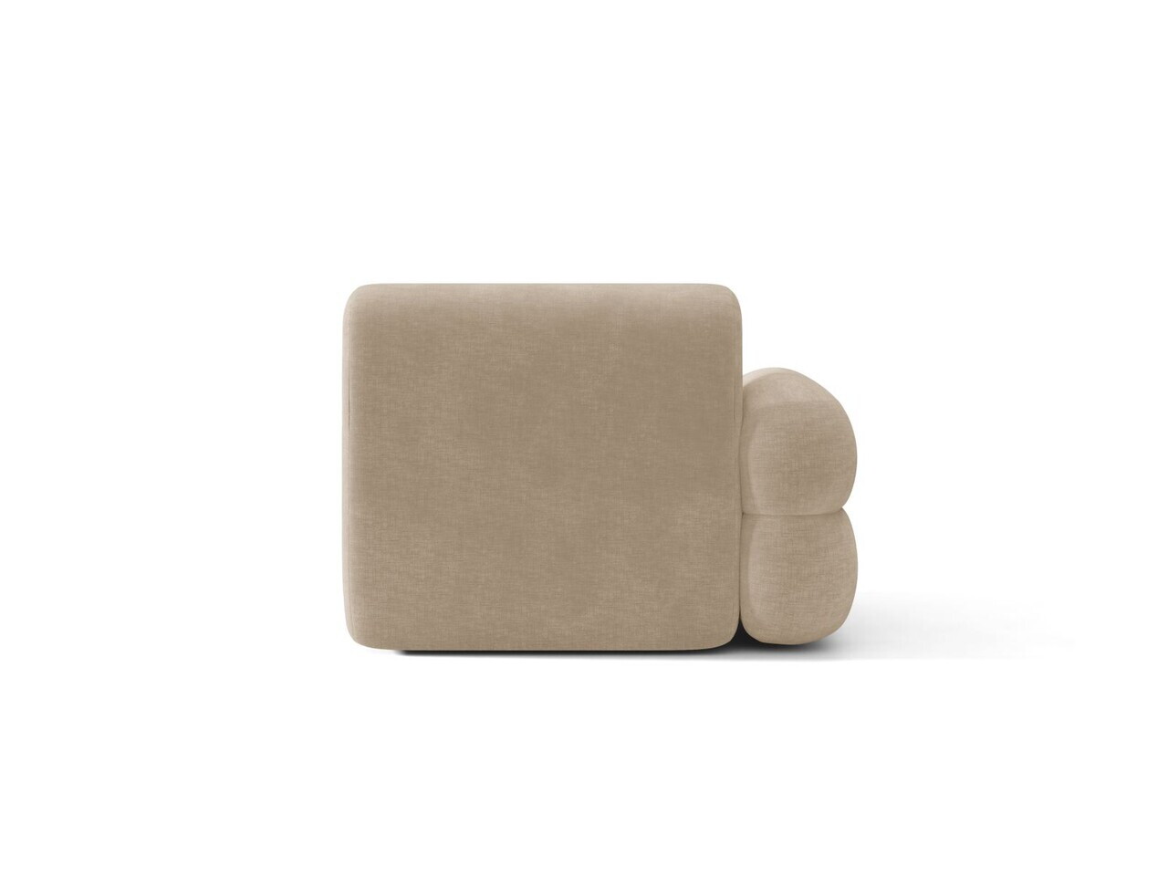 Modul canapea stanga 1 loc, Neo, Micadoni Home, 110x100x83 cm, tesatura Chenille, bej inchis — imaginea 4