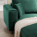 Coltar extensibil stanga 4 locuri ELTAP, LT-35NU, Dalia, 289x190x95 cm, lemn/poliester, verde inchis
