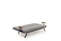Canapea extensibila cu 3 locuri, Futon, 859FTN2907, Metal , Gri deschis
