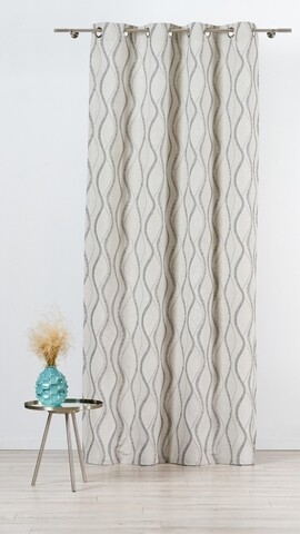 Draperie Mendola Interior, Wave, 140×245 cm, poliester/in, gri Mendola Interior