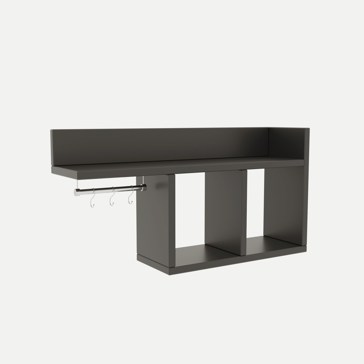 Raft de perete, Kalune Design, Pare, 72x37x18 cm, Antracit - 1 | YEO