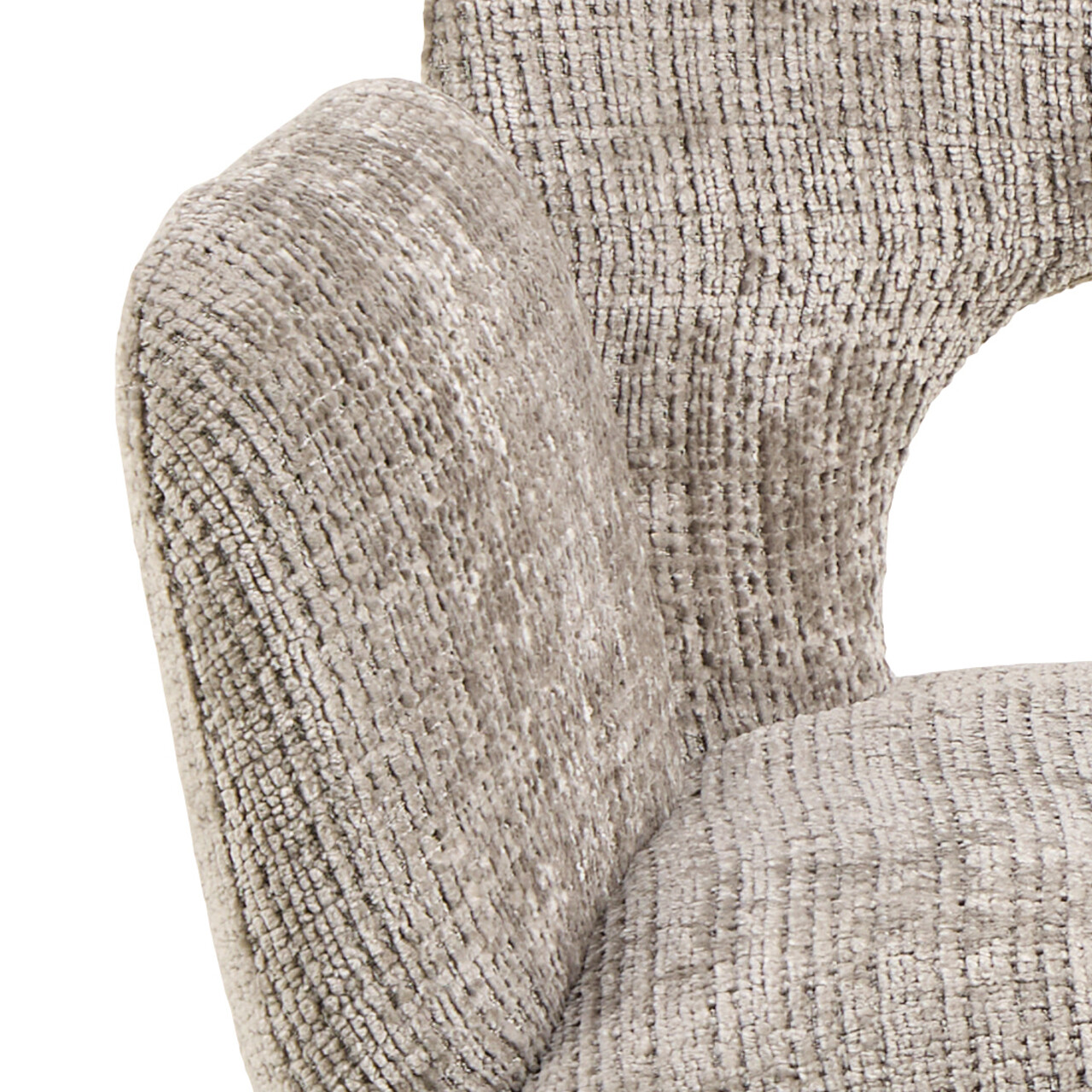 Scaun Graham, Actona, 59x62x87 cm, rotativ, tesatura Chenille/otel, gri - view 8