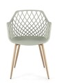 Scaun Optik, Bizzotto, 58 x 54 x 85.5 cm, metal/polipropilena, verde