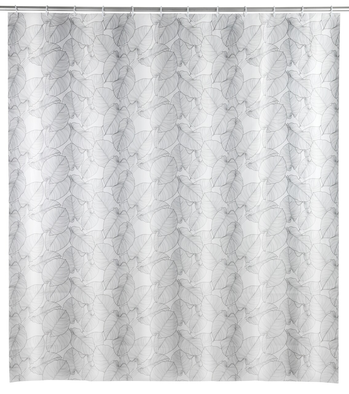 Perdea de dus, Wenko, Samoa, 180 x 200 cm, polietilena, alb/negru