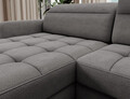 Coltar extensibil stanga 4 locuri ELTAP, LT-03TOS, Berrto, 306x165x100 cm, lemn/poliester, gri inchis