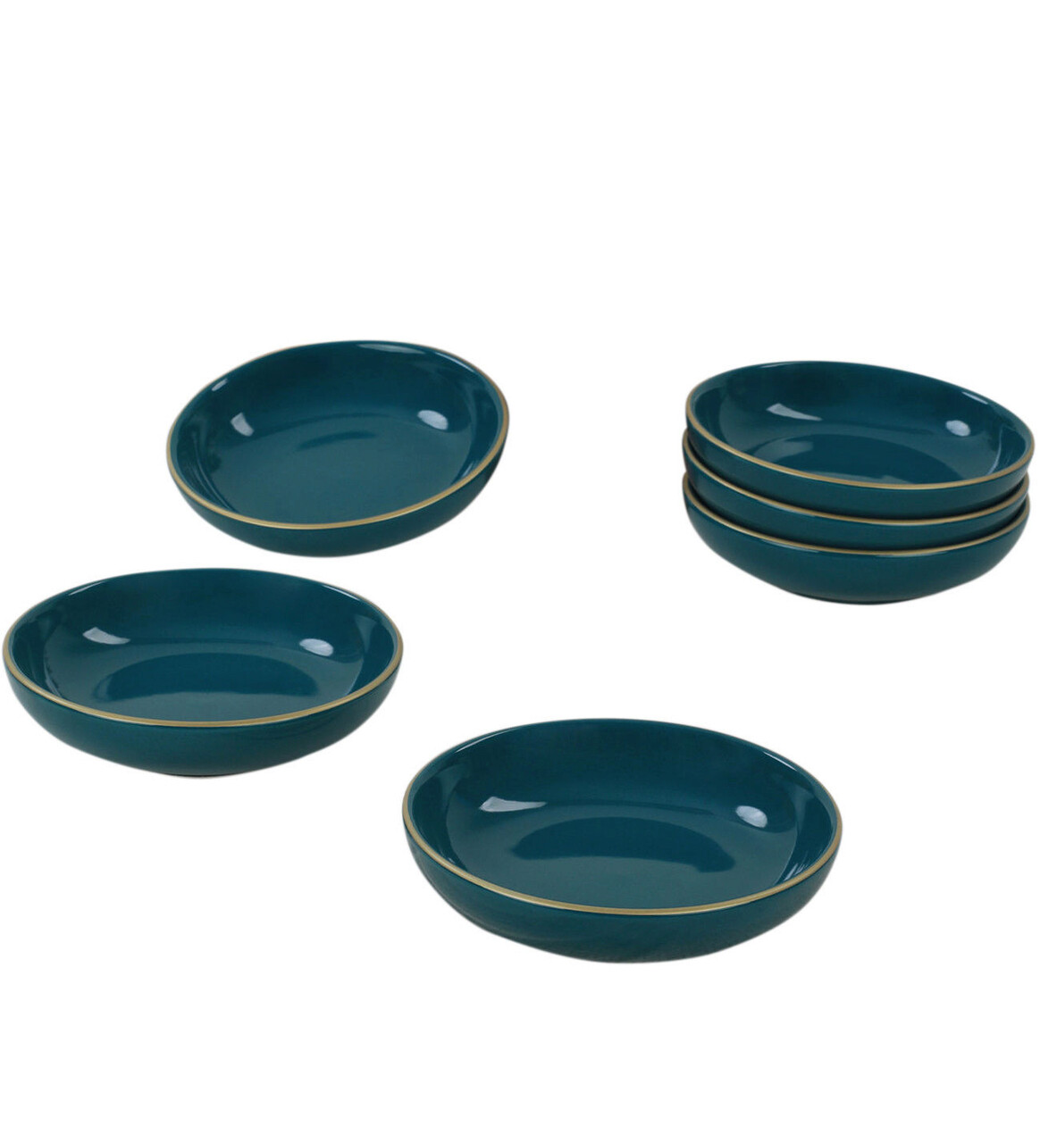 Set boluri ceramice pentru sos, Hermia, 275KRM1455, Antibacterian, Albastru petrol - imagine 2