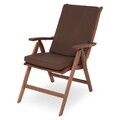 Scaun pliabil cu spatar inalt Malacca, 61.5x75x104.5 cm, mahon