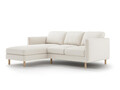 Coltar stanga 3 locuri, Eden, Micadoni, 223x150x90 cm, catifea, bej