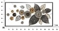 Decoratiune de perete 3D Plus, Mauro Ferretti, 120x59 cm, fier