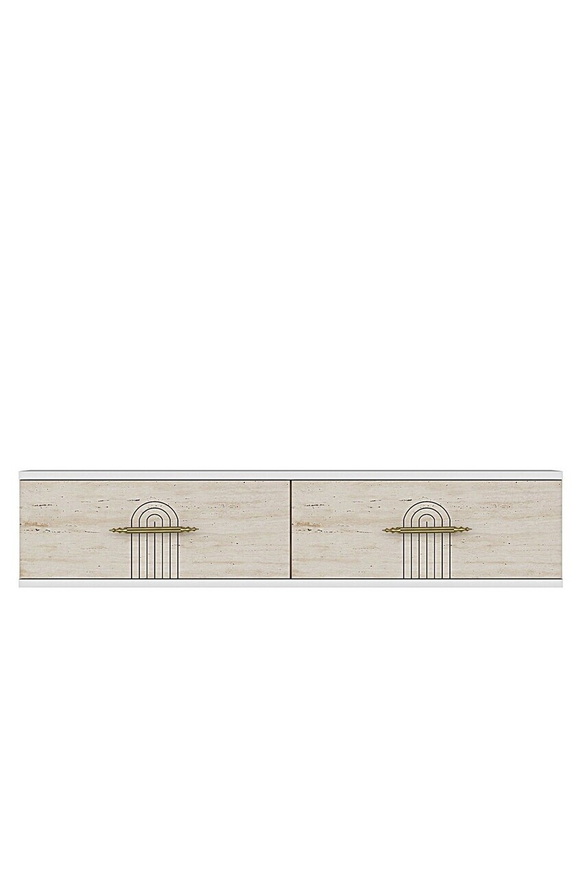 Dulap, Hanah Home, Ida 120, 120x25.5x29.6 cm, Alb / Travertin — imaginea 4