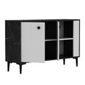 Consola, Olivia, Sahra, 120x75x35 cm, PAL, Alb/Negru