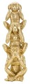 Figurina /sculptura decorativa  Monkeys Tower, Mauro Ferretti, 10.5x30 cm, polirasina, auriu